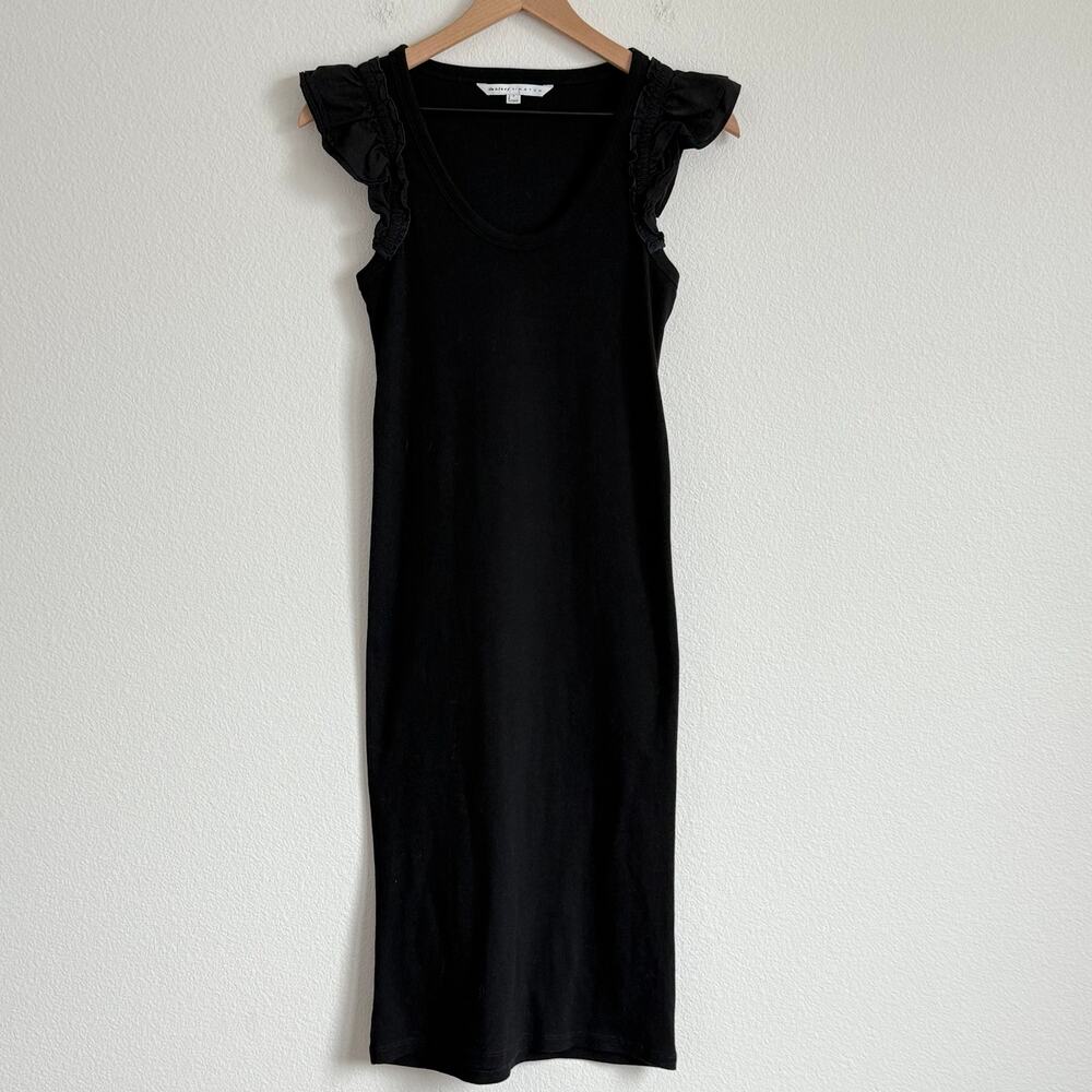 The Nines by Hatch Ribbed Knit Flutter Sleeve Dress Maternity Bodycon Scoopneck - Picture 2 of 7
